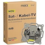 maxx.onLine Sat-Dose & Multimediadose unterputz, Kabelfernsehen TV Dose,...