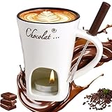 Schokoladen Fondue Becher Set, 130ml Keramik Schokoladenfondue Tasse,...