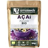 Açaí Pulver BIO 100 g | Gefriergetrocknetes Fruchtfleisch der...