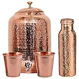 Wasserspender aus reinem Kupfer, 8 l Fassungsvermögen, gehämmerte...