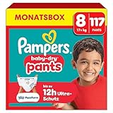 Pampers Baby-Dry Pants Größe 8, 117 Stück, 17kg+, 360° auslaufsichere...