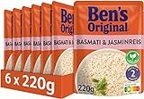 Ben's Original Express Reis Basmati-und Jasminreis, 6 Packungen (6 x 220g)