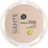 SANTE Naturkosmetik Natural Compact Powder 01 Cool Ivory, ideal für helle...