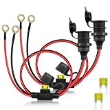 HATMINI 2 Stück 12 V/24 V Zigarettenanzünder-Buchse mit festem Gewinde...
