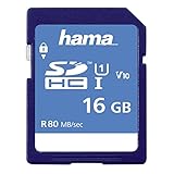 Hama Speicherkarte SDHC 16GB (SD-3.01-Standard, 80 MB/s, Class 10,...