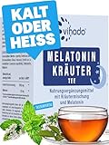 Vihado Kräutertee mit Melatonin - Melatonin Tee im Stick, Tassenfertig -...