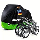 ZUAPEV Fahrradabdeckung für 2-3 Fahrräder Wasserdicht, Fahrradgarage...