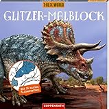 Glitzer-Malblock: Mit 16 bunten Glitzerseiten (T-Rex World): 32 Motive zum...