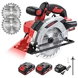 TEENO akku handkreissäge 4000 U/min mit elektronischer Bremse, 2X2,0 AH...