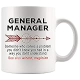 Tasse mit Aufschrift 'General Manager', Aufschrift 'MR HR', QA, beste...