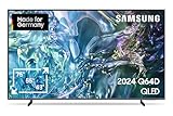 Samsung QLED 4K Q64D Fernseher 55 Zoll, Samsung TV mit Quantum Prozessor...