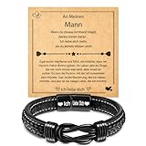 YELUWA Geschenke für Männer, An Meinen Mann Geschenke, Mann Armband,...