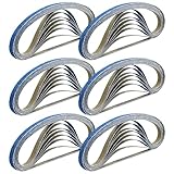 Schleifband 9 x 533 mm, 40 Stück Bandschleifer Schleifbänder...