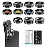Apexel 11-in-1-Telefon-Kameraobjektiv-Kit – Weitwinkelobjektiv und...