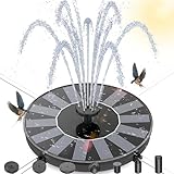 AMZtime Solar Springbrunnen für Außen, Neuestes Upgrade Solarbrunnen für...