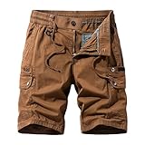 Bermuda Herren Cargo Shorts mit Gummizug Sommer Casual Joggingshorts aus...