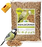 Mehlwürmer getrocknet 1 ltr. 160g Insektensnack für Vögel, Fische,...