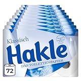 Hakle KLASSISCH Toilettenpapier – 72 Rollen, Die Sanfte Reinigung und...
