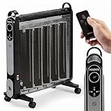 Arebos Mica Konvektor 2000 W | 2 leistungsstarke Heizstufen | Regelbares...