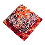 Pure Tie-Dyed Bandana Paisley Tie-Dyed Headscarf Cotton Scroll...