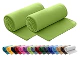 wometo 2er Set Polar Fleecedecke oekoTex 130x160 ca. 400g mit Anti-Pilling...
