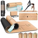 KESSER Yogamatte Kork Inkl. Tragegurt Tasche & Yoga-Block Gymnastikmatte...