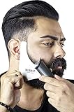 BEARD UP YOUR LIFE Premium-Edelstahl-Schablone für Bart-Styling,...