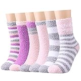 Toes Home 6 Paar Kuschelsocken Damen, Wintersocken Flauschige Socken...