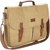 BRUBAKER Umhängetasche 'Safari' - Vintage Laptoptasche aus Poly Canvas -...