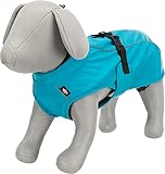 TRIXIE Regenmantel Vimy für Hunde türkis S - Bauchumfang: 34 - 53 cm –...
