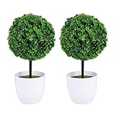 BESPORTBLE Buchsbaumkugel Künstlich Bonsai, 2 Stück Künstlicher...