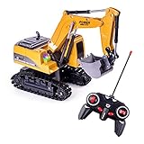 Highttoy Ferngesteuerter Bagger, 6 Kanal RC Bagger für Kinder Bagger...