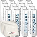 16er Pack Panasonic Eneloop AAA/Micro Akkus - Neueste Generation -...