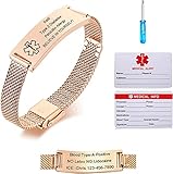 Notfallarmband Medizinisch Damen Personalisiert Uhrenarmband:VNOX...