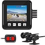 VSYSTO Motorrad Dashcam, HD 1080P Motorrad Kamera Doppelobjektiv 150°...