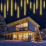 Weihnachtsbeleuchtung Außen,576 LED 16 Röhren je 40 CM Eiszapfen...