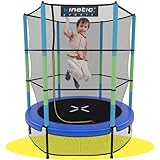 KINETIC SPORTS Kinder Trampolin JUMPER 140 cm - Inklusive Gummiseil...