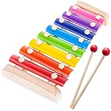 Retoo Kinder Xylophon, Glockenspiel Holzspielzeug, Musikinstrument für...