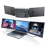 Tragbarer Monitor für Laptop, 14’’ Triple Laptop Screen Extender, FHD...