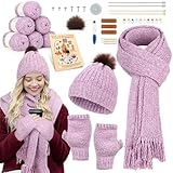 Reessy Strickset für Anfänger, komplettes Strickset für Anfänger und...