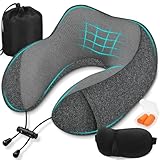 SOMLAW Nackenkissen Flugzeug - Reisekissen 100% Memory Foam - Tragbares...