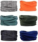 6 Stück Nahtlose Bandanas Multifunktionstuch Schal - Elastiche...