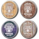 Viking Revolution - Bart Balsam 4er-Sortenpackung - Bartwachs - Stylt,...