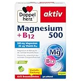 Doppelherz Magnesium 500 + B12 - Hochdosiert mit 500 mg Magnesium pro...