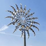 MUNCHIN Einzigartige und magische Metall Windmühle, 3D Windbetriebene...