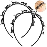 Bangs Hairstyle Hairpin, 2 PCS Frisurenhilfe Haarreif mit Klammern,...