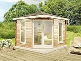 Alpholz 5-Eck Gartenhaus Liwa Compact Gartenhaus aus Holz, Holzhaus mit 28...