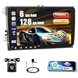 Roinvou 6G+128G Android 15 Autoradio für VW Golf 5 6 Passat Polo Tiguan...