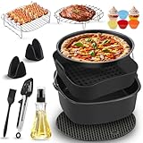 Heißluftfritteuse Zubehör Eckig 17-teiliges Set, Airfryer Zubehör...