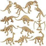 QIAMO Dinosaurier Fossilien Spielzeug, Dino Skelett zum Ausgraben,...
